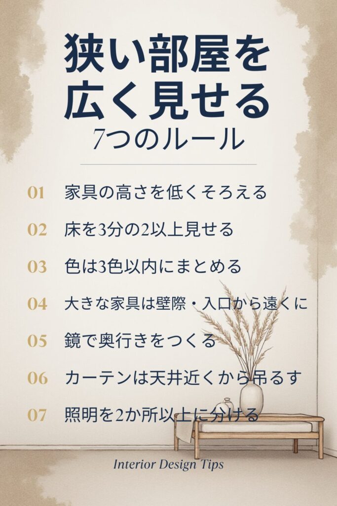 狭い部屋を広く見せる7つのルール